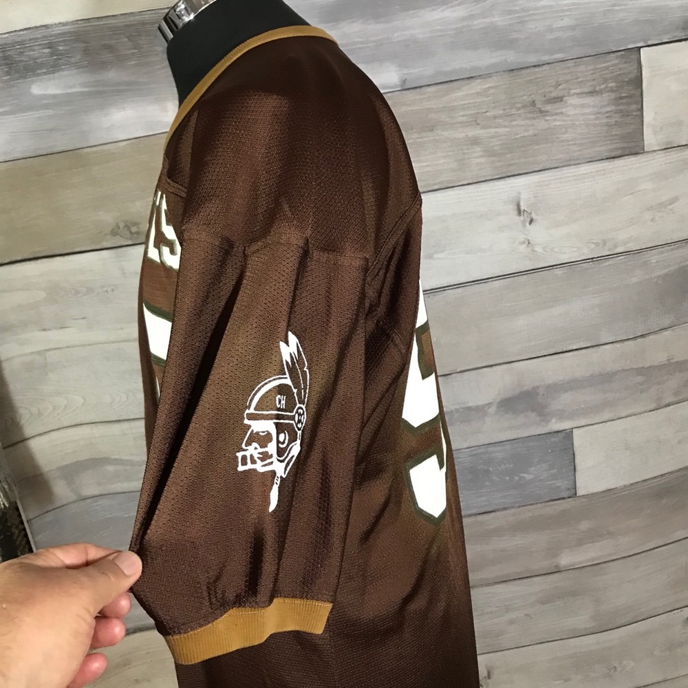 Vintage GOAL LINE Cherokees 99 brown football jersey XL - Picture 5 of 5